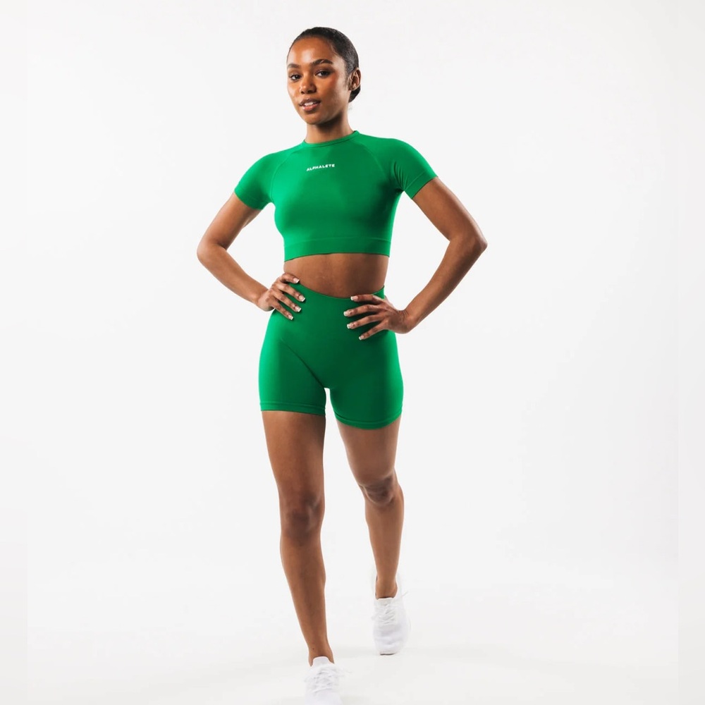 Alphalete Green Amplify Shorts